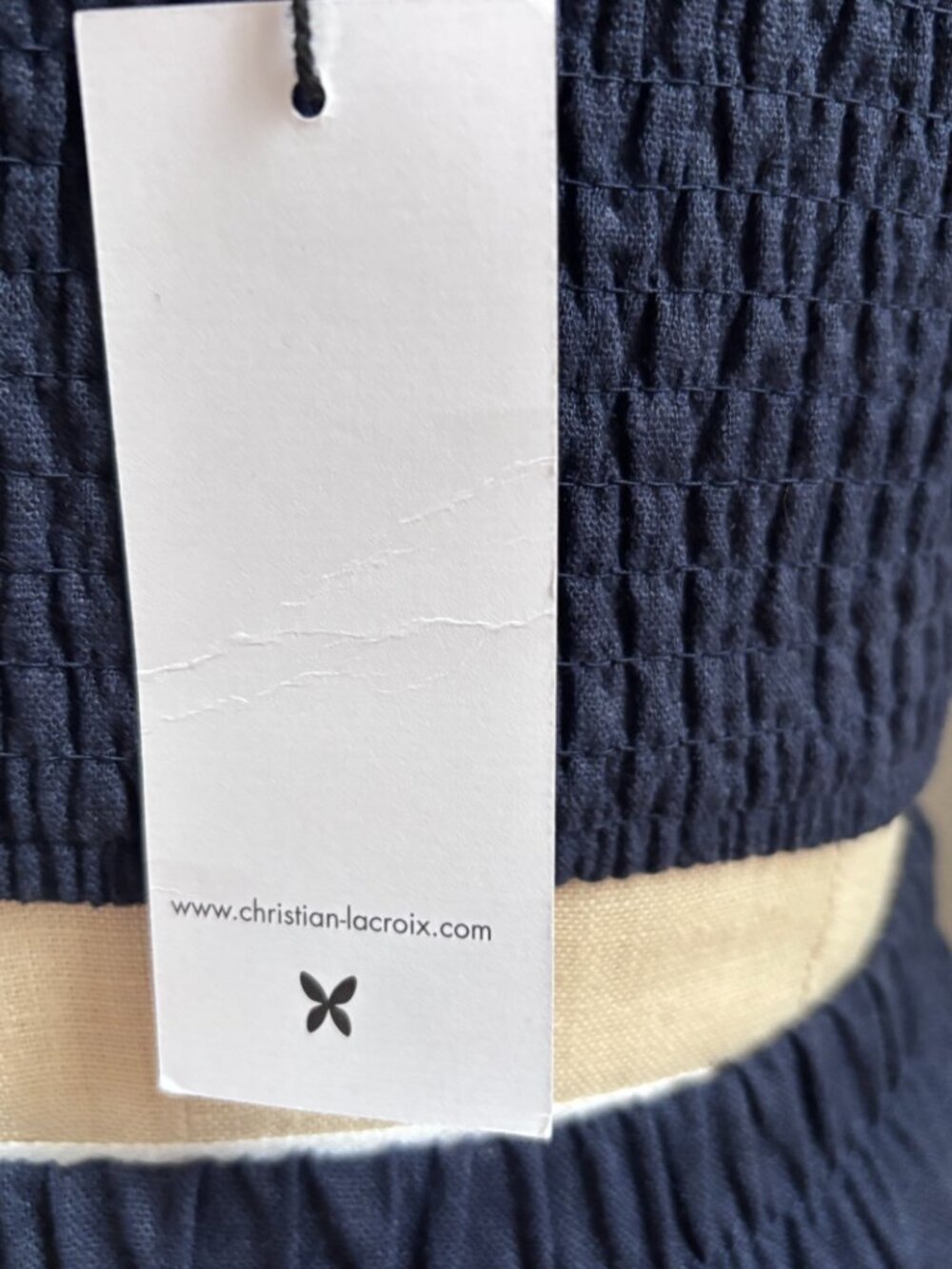 Christian Lacroix - NWT XS Women's Navy Linen blend embroidered 2 piece set - Picture 9 of 11